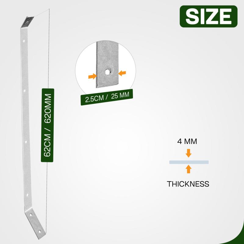 Cat Fence Silver Over hang Galvanised weatherproof Brackets