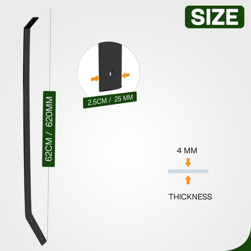 Cat Fence Black Brackets