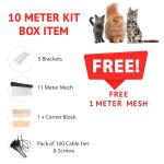 Cat Fence Kit Black  – 10 Meter Kit