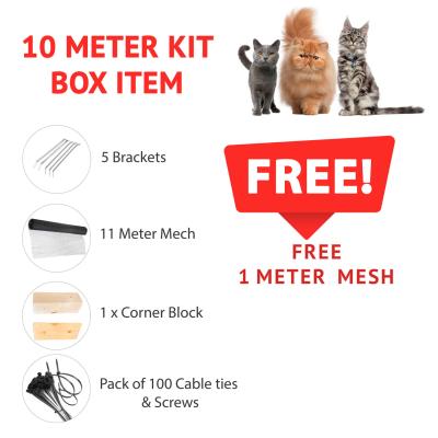 Cat Fence Kit Black  – 10 Meter Kit