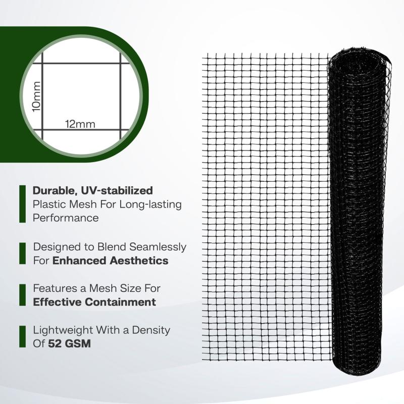 Cat Fence Kit BLACK  – 25 Meter
