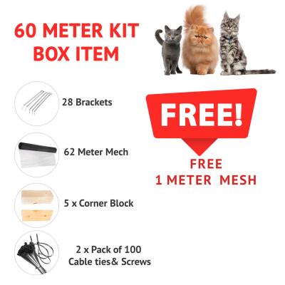 Cat Fence Kit Black – 60 Meter