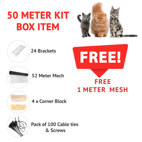 Cat Fence Kit BLACK - 50 Meter Kit - Image 8