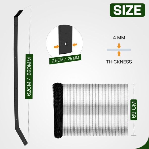Cat Fence Kit BLACK  - 35 Meter Kit - Image 5